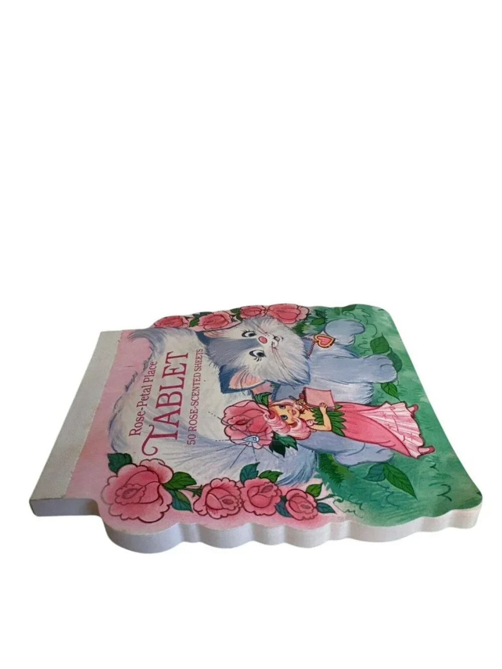 Rose-Petal Place Rose-Scented Scalloped Notepad 4.5